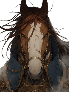 Steampunk Horse Officer Vinyl Car Decal Sticker – Waterproof & UV-Resistant 8.213333333333333"