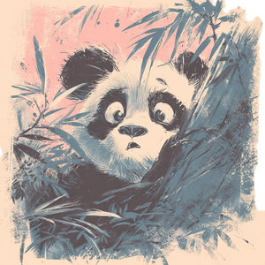 Lost Panda Sketch Vinyl Car Decal Sticker – Waterproof & UV-Resistant 3.4133333333333336"