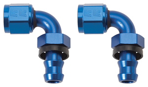 2x Lightweight Aluminum Twist-Lok Fitting | -8 AN Hose 90° Outlet | Easy Assembly & Compatible | Limited Warranty