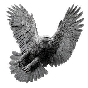 Bald Eagle Hovering V2 Vinyl Car Decal Sticker – Waterproof & UV-Resistant 3.4133333333333336"