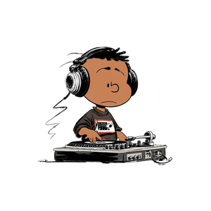 Peanuts Style Dj V2 Vinyl Car Decal Sticker – Waterproof & UV-Resistant 3.4133333333333336"