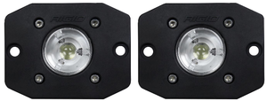 2x Rigid's Ignite LED Driving Light | Hybrid-Flood Beam | 1000 Lumens | Flush Mount | Off-Road Use