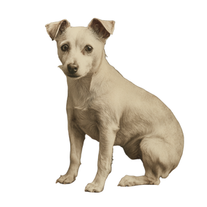 Vintage White Rat Terrier Vinyl Car Decal Sticker – Waterproof & UV-Resistant 6.826666666666667"