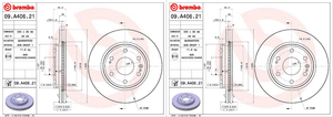2x Brembo Vented Brake Rotor | 330mm Diameter High Carbon Disc | Energy-Efficient UV Coating 2x Brembo Vented Brake Rotor | 330mm Diameter High Carbon Disc | Energy-Efficient UV Coating