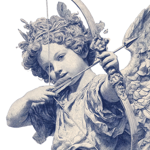 Cupid Illustration V2 Vinyl Car Decal Sticker – Waterproof & UV-Resistant 6.826666666666667"