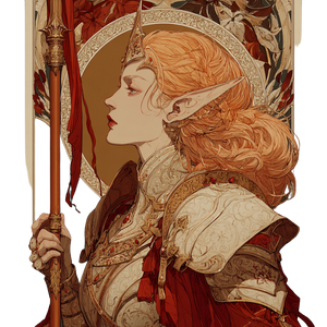 Elven Royal Warrior Vinyl Car Decal Sticker – Waterproof & UV-Resistant 3.4133333333333336"