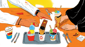 Emirati Ice Cream Moment Vinyl Car Decal Sticker – Waterproof & UV-Resistant 2.72"