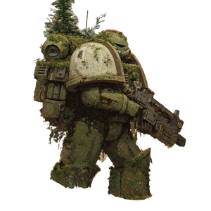 Mossy Spacemarine Ambush Vinyl Car Decal Sticker – Waterproof & UV-Resistant 3.4133333333333336"