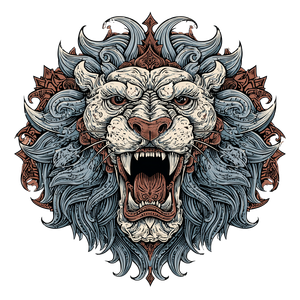 Lion Tattoo Art V4 Vinyl Car Decal Sticker – Waterproof & UV-Resistant 3.4133333333333336"