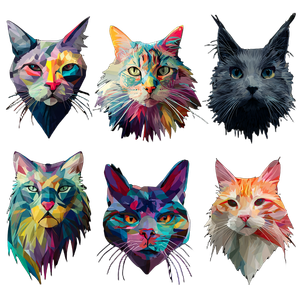 Cats V18 Vinyl Car Decal Sticker – Waterproof & UV-Resistant 3.4133333333333336"
