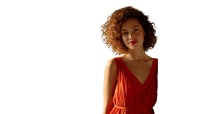 Italian Woman Smiling V3 Vinyl Car Decal Sticker – Waterproof & UV-Resistant 2.72"