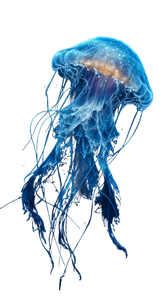 Glowing Blue Jellyfish V3 Vinyl Car Decal Sticker – Waterproof & UV-Resistant 9.706666666666667"