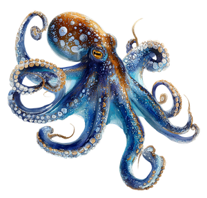 Watercolor Octopus V3 Vinyl Car Decal Sticker – Waterproof & UV-Resistant 3.4133333333333336"