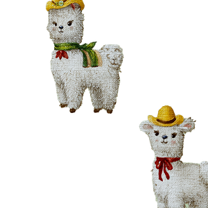 Cartoon Alpacas Vinyl Car Decal Sticker – Waterproof & UV-Resistant 3.4133333333333336"