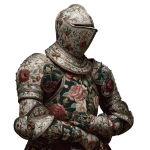 Floral Knight Armor V3 Vinyl Car Decal Sticker – Waterproof & UV-Resistant 3.4133333333333336"