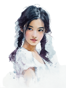 Asian Girl Portrait V26 Vinyl Car Decal Sticker – Waterproof & UV-Resistant 4.1066666666666665"