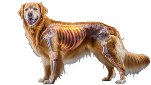 Golden Retriever Anatomy Vinyl Car Decal Sticker – Waterproof & UV-Resistant 2.72"