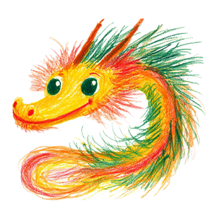Whimsical Serpentine Creature Vinyl Car Decal Sticker – Waterproof & UV-Resistant 6.826666666666667"