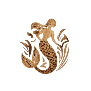 Mermaid Tiki Logo Vinyl Car Decal Sticker – Waterproof & UV-Resistant 3.4133333333333336"