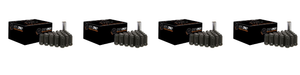 4x Ultimate 6 Lug Wheel Kit | Black 14x1.5 60 Degree Conical | High Quality, Heat Treated Lugs | 24 Nuts & Socket Included