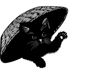 Playful Kitten Silhouette Vinyl Car Decal Sticker – Waterproof & UV-Resistant 3.2"