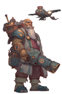 Dwarf Engineer Portrait V2 Vinyl Car Decal Sticker – Waterproof & UV-Resistant 8.96"