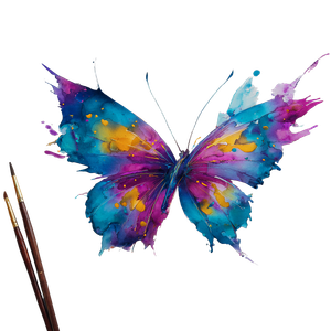 Vibrant Watercolor Butterfly Vinyl Car Decal Sticker – Waterproof & UV-Resistant 3.4133333333333336"