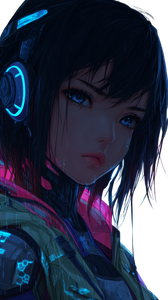 Cyberpunk Anime Girl V125 Vinyl Car Decal Sticker – Waterproof & UV-Resistant 4.8533333333333335"