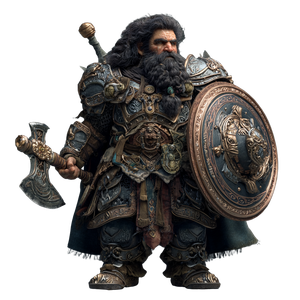 Dwarf Warrior Cleric V2 Vinyl Car Decal Sticker – Waterproof & UV-Resistant 3.4133333333333336"