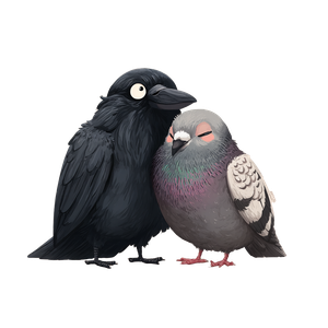 Ghibli Love Birds Vinyl Car Decal Sticker – Waterproof & UV-Resistant 3.4133333333333336"