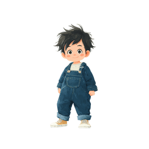 Japanese Baby Boy Vinyl Car Decal Sticker – Waterproof & UV-Resistant 3.4133333333333336"