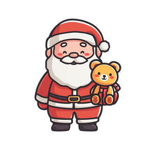 Santa Claus Illustration V12 Vinyl Car Decal Sticker – Waterproof & UV-Resistant 3.4133333333333336"