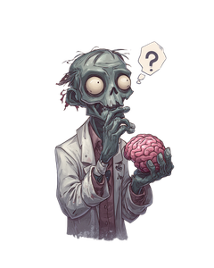Pondering Zombie Vinyl Car Decal Sticker – Waterproof & UV-Resistant 8.0"