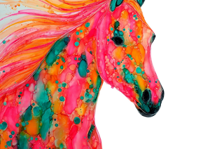 Pink Horse V2 Vinyl Car Decal Sticker – Waterproof & UV-Resistant 3.0933333333333333"