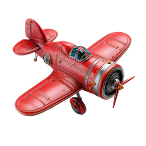 Red Airplane Vinyl Car Decal Sticker – Waterproof & UV-Resistant 3.4133333333333336"
