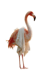Relaxed Flamingo Vinyl Car Decal Sticker – Waterproof & UV-Resistant 4.1066666666666665"