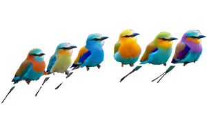 Colorful Garden Birds V3 Vinyl Car Decal Sticker – Waterproof & UV-Resistant 2.72"