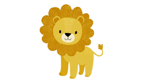 Cartoon Lion Mural V2 Vinyl Car Decal Sticker – Waterproof & UV-Resistant 2.72"