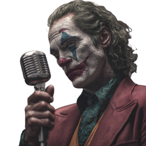 Joker With Microphone V2 Vinyl Car Decal Sticker – Waterproof & UV-Resistant 3.4133333333333336"