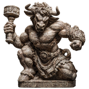 Roaring Minotaur Warrior V2 Vinyl Car Decal Sticker – Waterproof & UV-Resistant 3.4133333333333336"