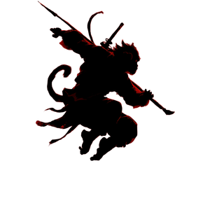 Monkey King Silhouette Vinyl Car Decal Sticker – Waterproof & UV-Resistant 3.4133333333333336"
