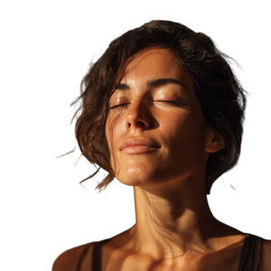 Serene Woman Inhaling V2 Vinyl Car Decal Sticker – Waterproof & UV-Resistant 3.4133333333333336"