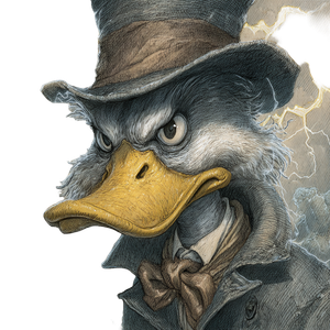 Storm Duck V2 Vinyl Car Decal Sticker – Waterproof & UV-Resistant 3.4133333333333336"