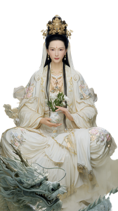 Guanyin Bodhisattva Serenity V2 Vinyl Car Decal Sticker – Waterproof & UV-Resistant 9.706666666666667"