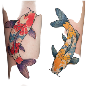 Koi Fish Pair V2 Vinyl Car Decal Sticker – Waterproof & UV-Resistant 3.4133333333333336"