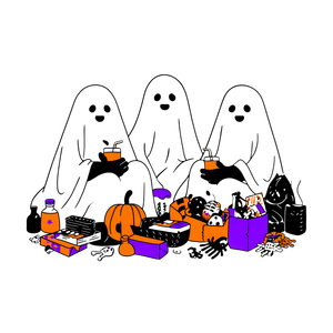 Casper Ghosts Halloween V2 Vinyl Car Decal Sticker – Waterproof & UV-Resistant 3.4133333333333336"