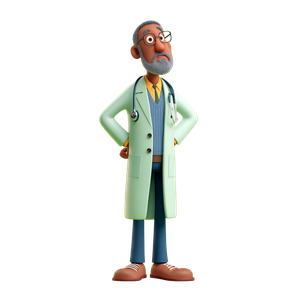 Stylized Doctor Illustration V2 Vinyl Car Decal Sticker – Waterproof & UV-Resistant 6.826666666666667"