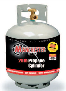 20lb Manchester Tank Propane Cylinder | Portable DOT Tank, Easy Install, Rust Protection, Made in USA