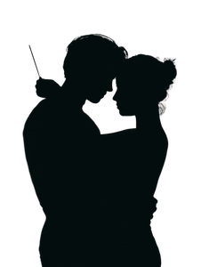 Silhouette Hug V2 Vinyl Car Decal Sticker – Waterproof & UV-Resistant 4.1066666666666665"