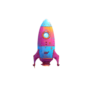 3D Rocket Icon V4 Vinyl Car Decal Sticker – Waterproof & UV-Resistant 6.826666666666667"